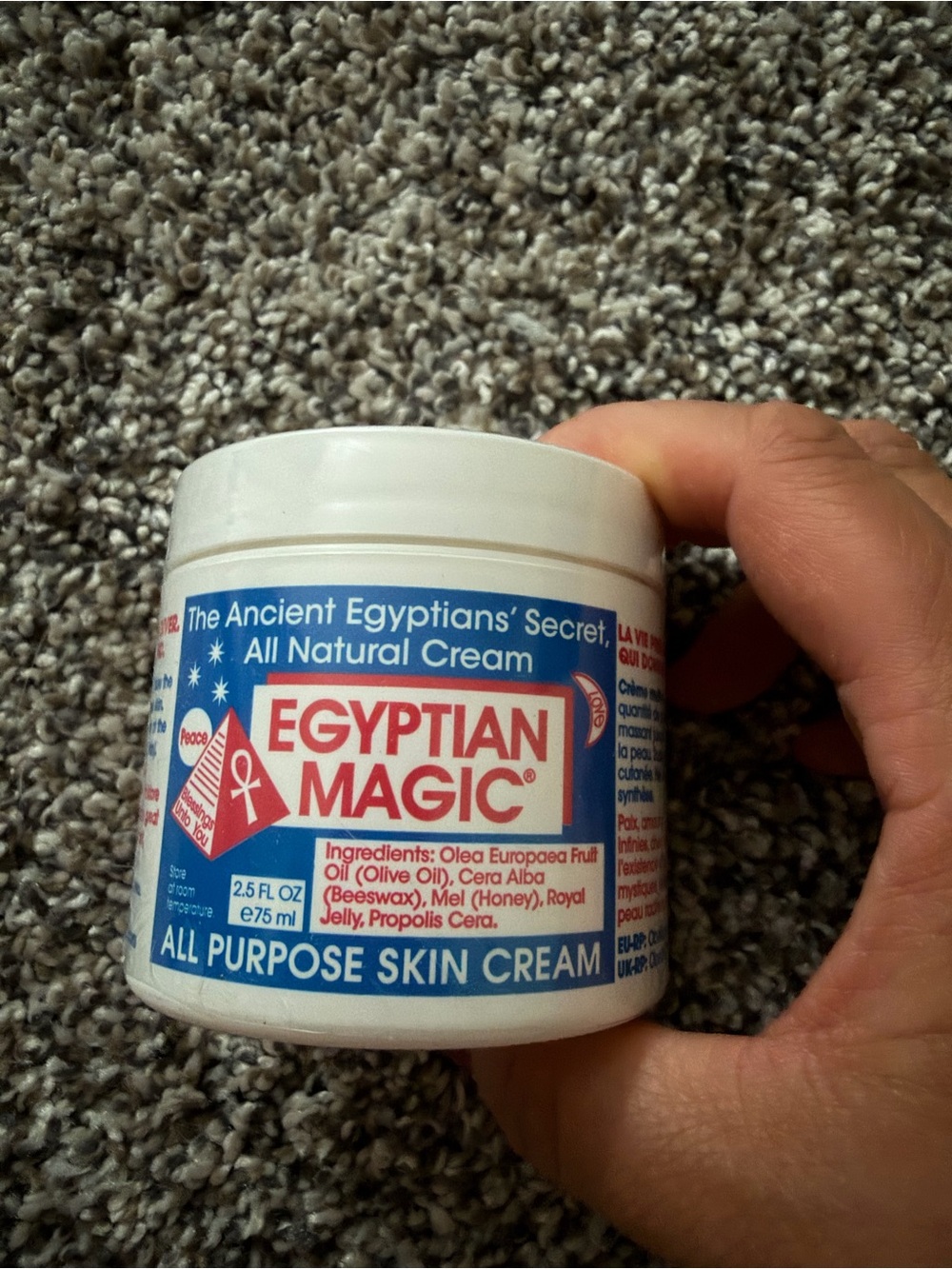 Egyptian Magic All Purpose Skin Cream — White Jar with Blue & Red Label
